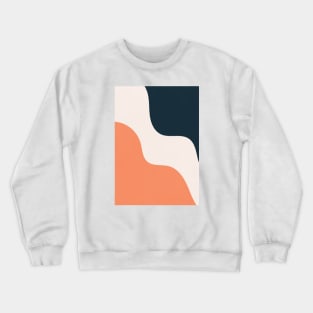 Abstract Mid Centrury Modern, Blue Orange Tone Crewneck Sweatshirt